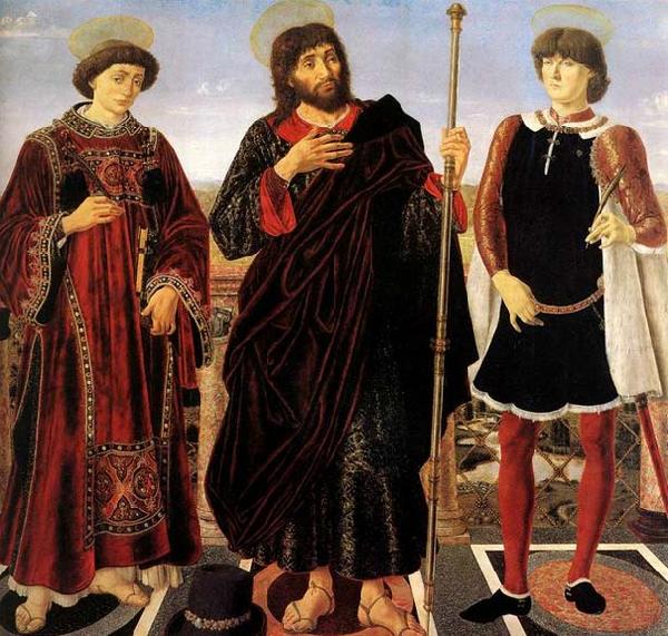 Pollaiuolo, Piero Altarpiece with Three Saints France oil painting art
